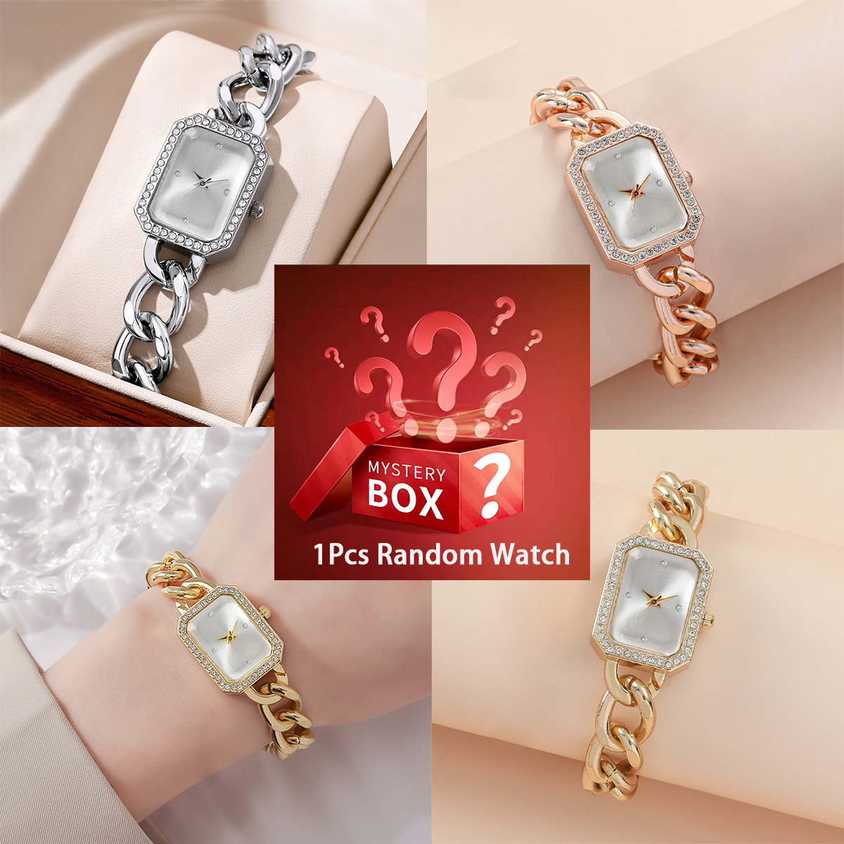 Steel Chain - Mystery box bevat 1 willekeurige horloge