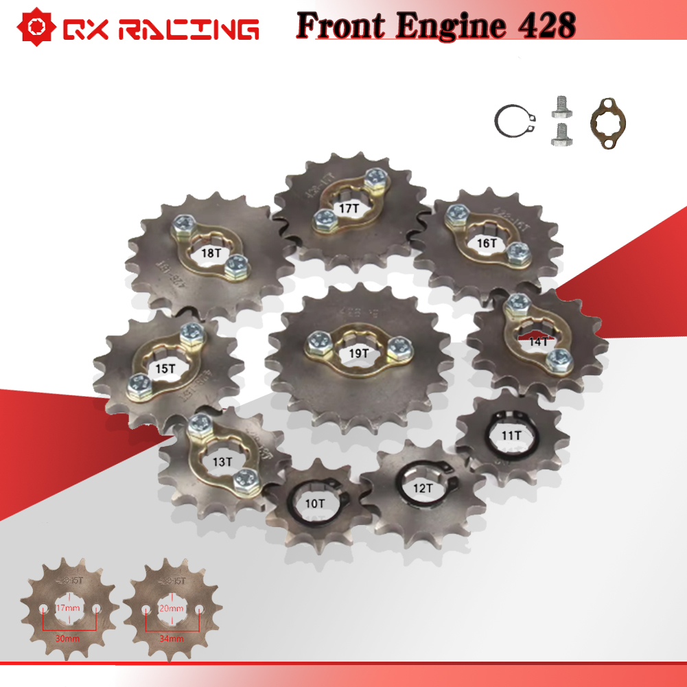 428 Chain - 17 20mm 10 T-19 T Voor