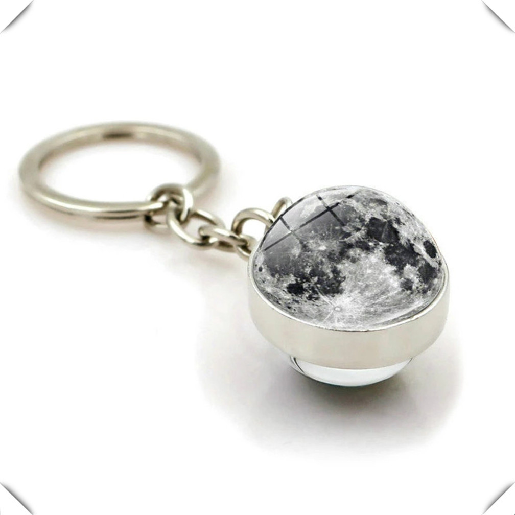 Xcm Chain - Glazen Bal Autosleutelhanger Aarde Zon Mars