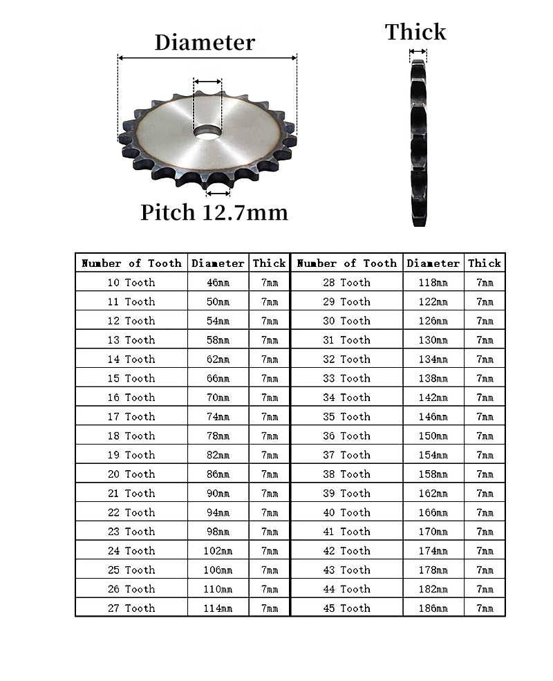 1pcs 08b Platte Kettingwiel 10 - Chain Sprocket Set recensie en prijs